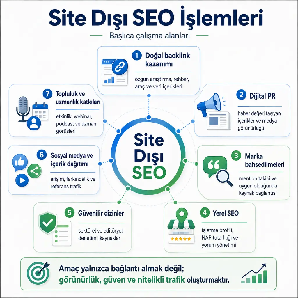 site dışı seo işlemlerinin detaylı diagram görseli
